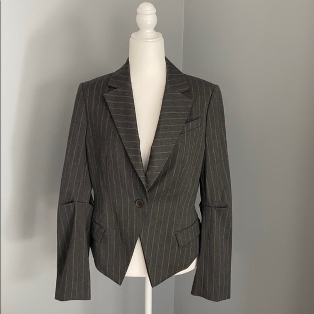 NWOT BCBG blazer Mariah Grey strip xs